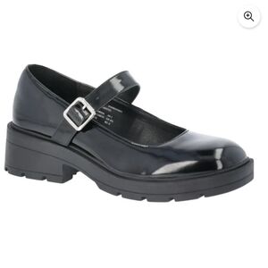 Chunky Lug Sole Mary Jane Shoes Black Size 10